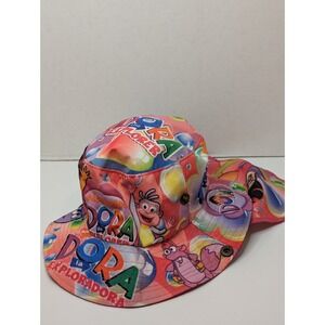 Y2K Dora the Explorer Bucket Hat Pink All Over Print Swiper Boots Nickelodeon...